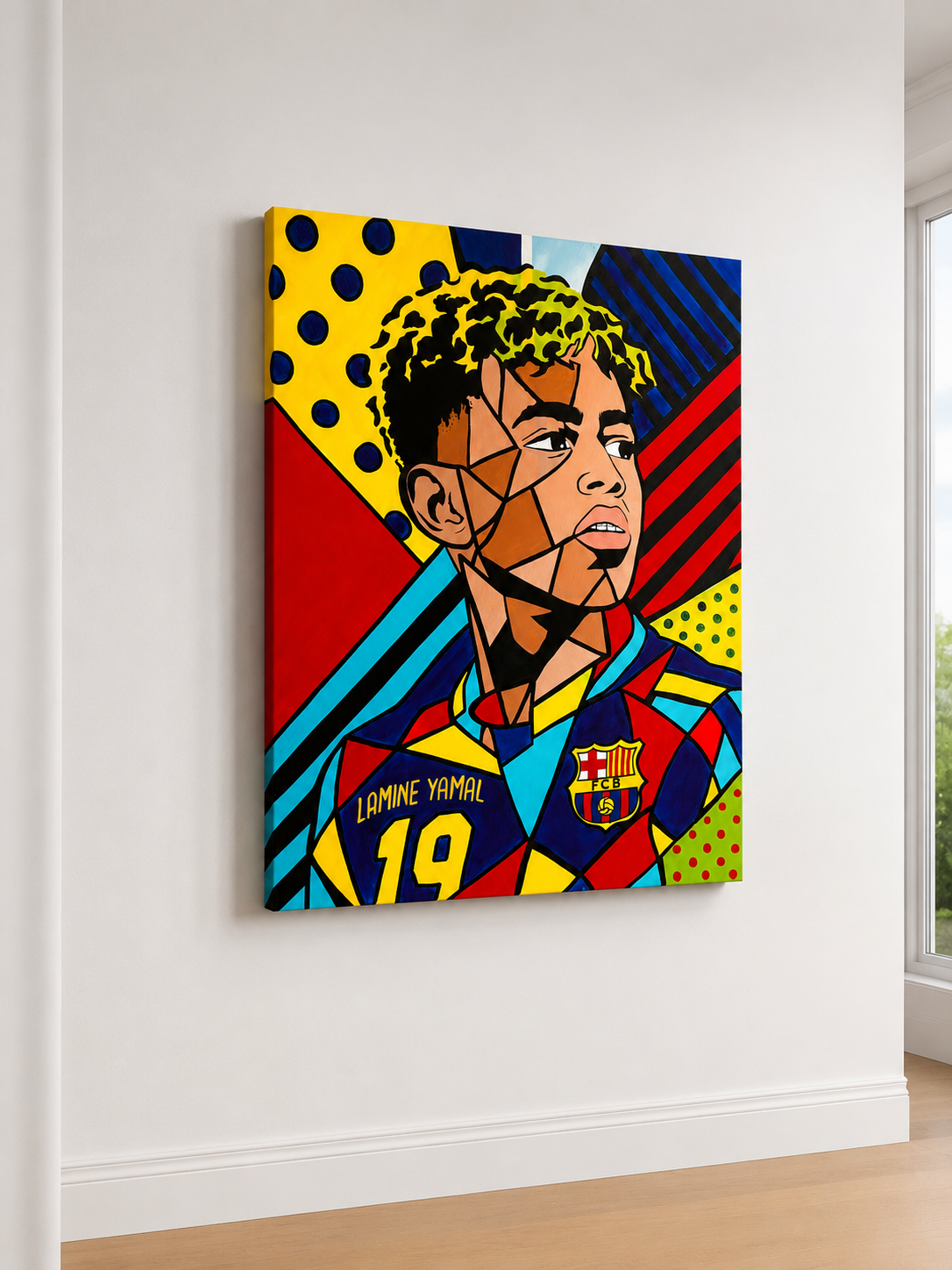 Fragmented Lamine Yamal Exclusive Signed Canvas Print