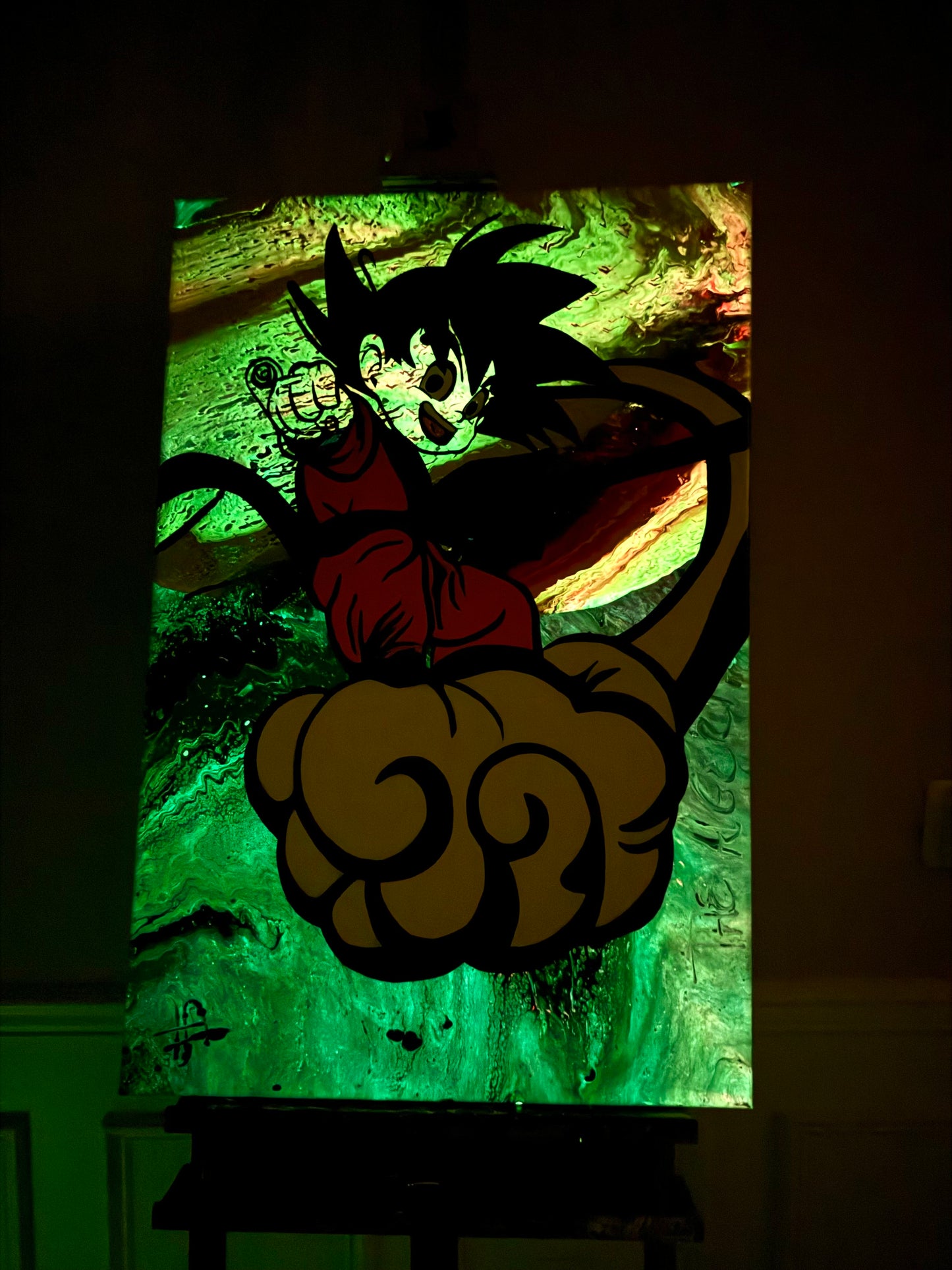 Goku Nimbus Painting