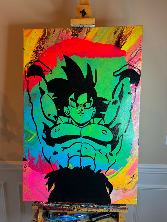 Goku Kaio-Ken Painting