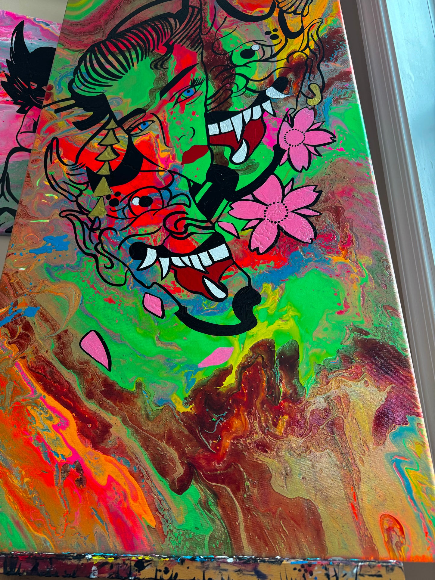 The Woman Behind the Mask Painting