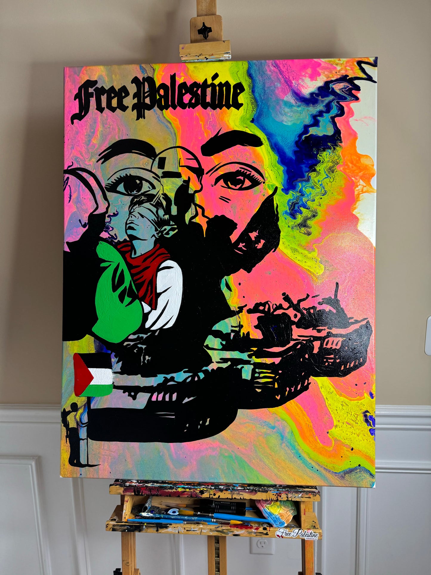 Free Palestine Painting