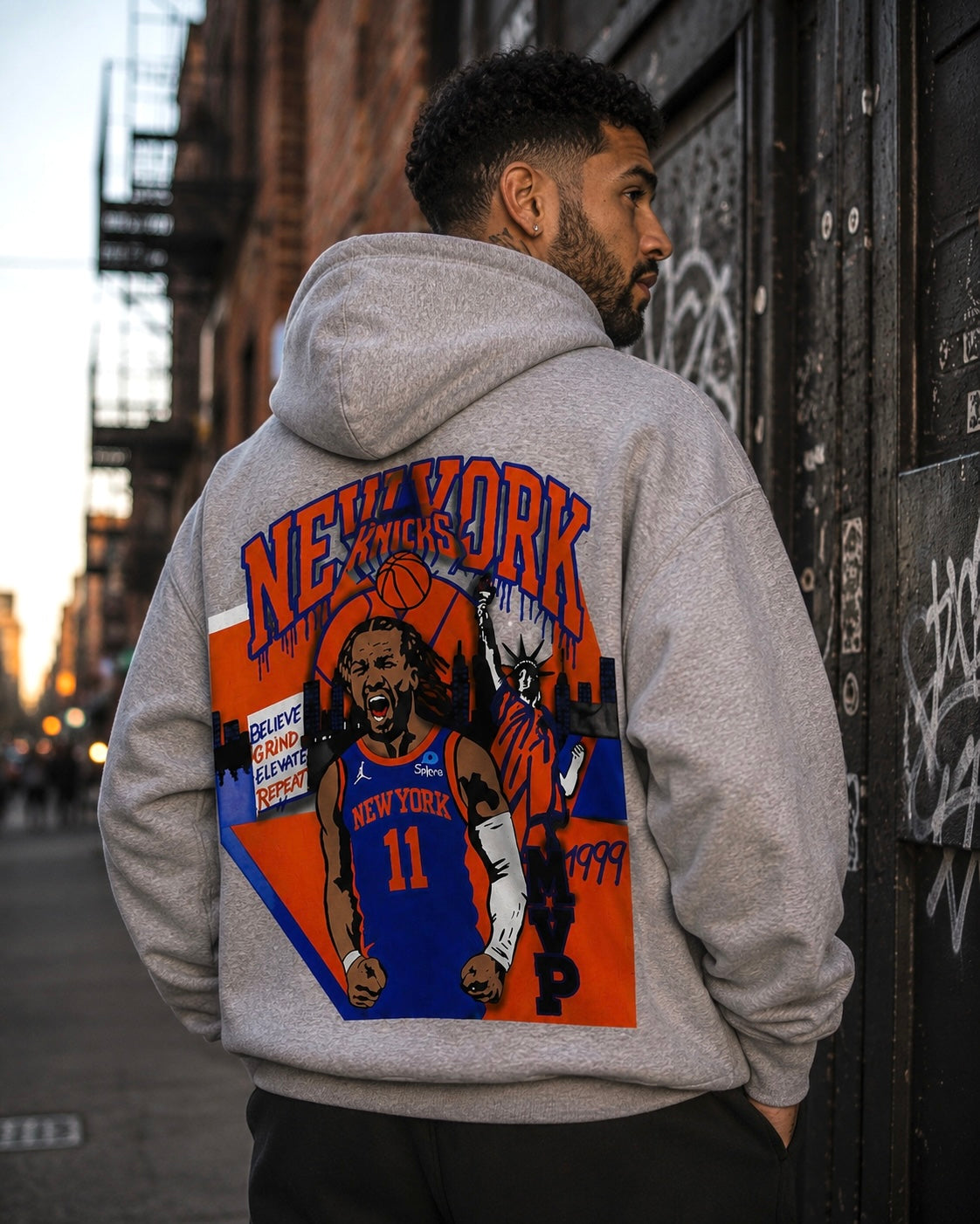 Unisex Jalen Brunson Gray Hoodie