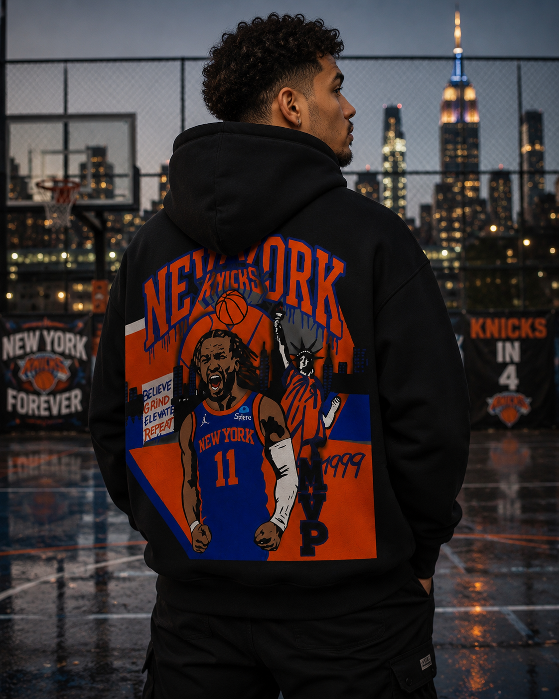 Unisex Jalen Brunson Blk Hoodie