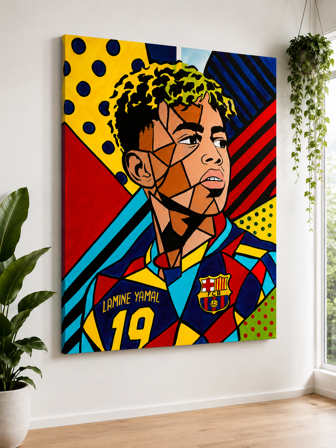 Fragmented Lamine Yamal Exclusive Signed Canvas Print